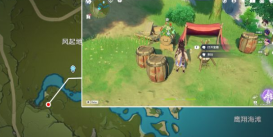 原神风起地附近的红色帐篷在哪