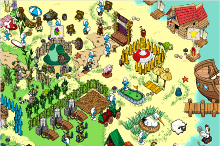 蓝精灵村庄中文版截图2