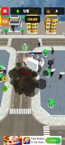 狂暴马桶人怪物粉碎截图1