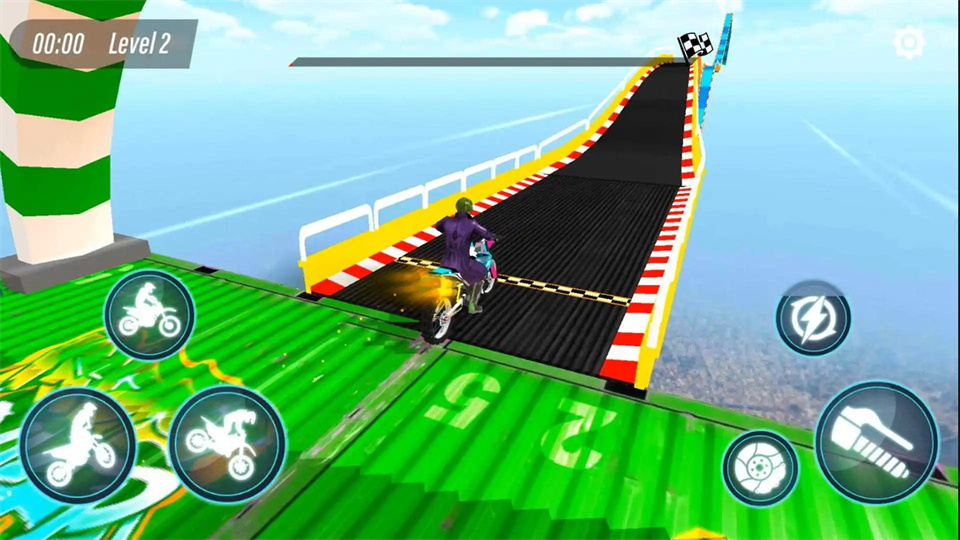 巨型坡道摩托特技3D截图1