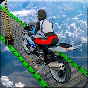 摩托车空中赛道3d