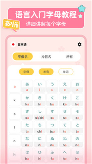 LanguageStart字母表截图3