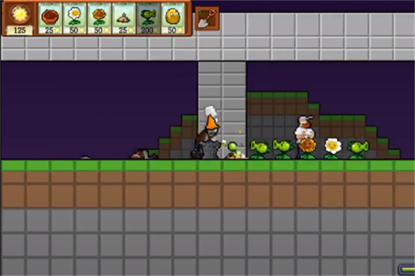 横版像素植物大战僵尸