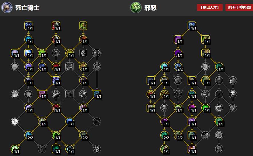 魔兽世界11.0邪dk天赋加点攻略
