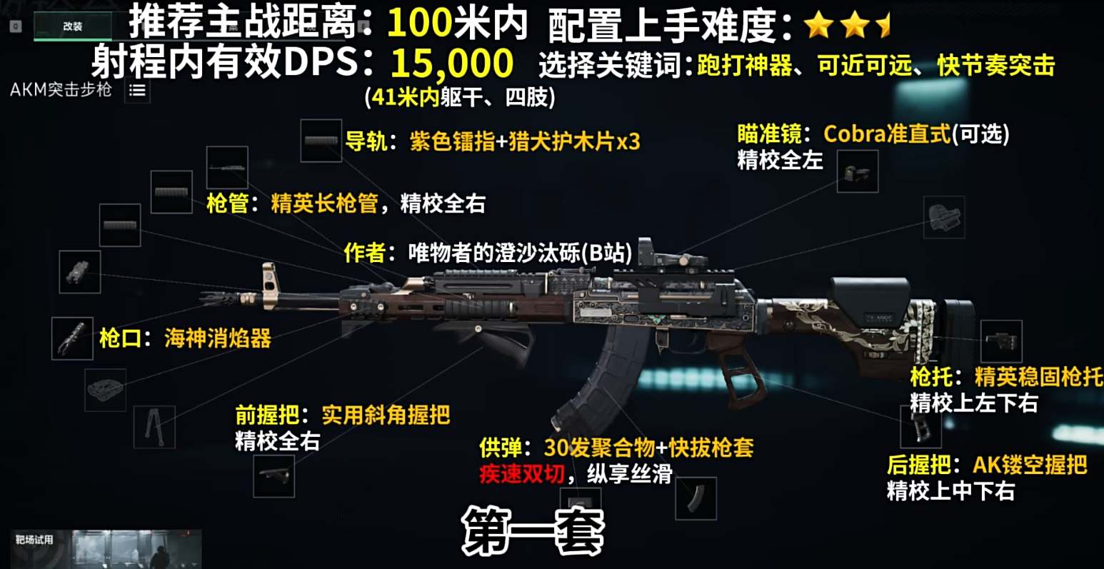 三角洲行动AKM配枪改装攻略