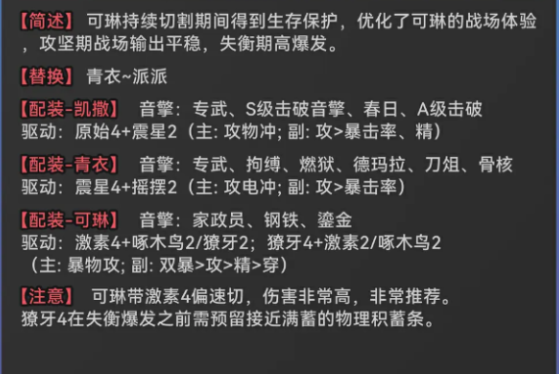 绝区零凯撒物理队搭配方案