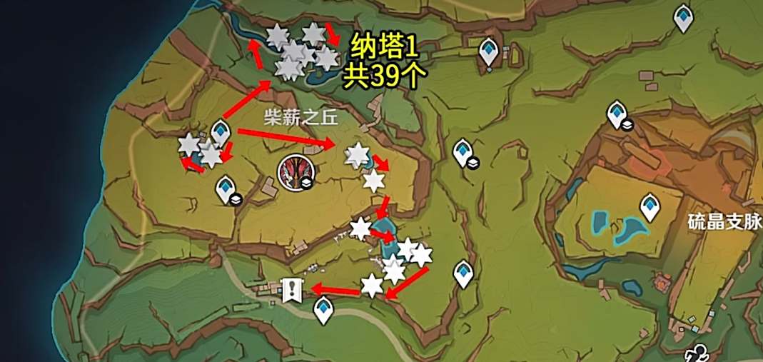 原神5.1灼灼彩菊采集路线图分享
