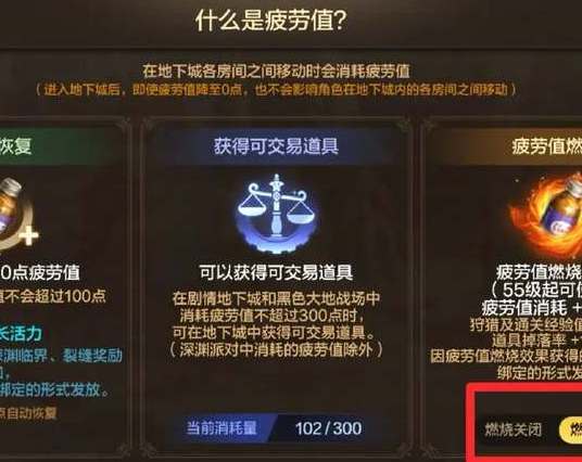 dnf手游燃烧疲劳值机制怎么使用