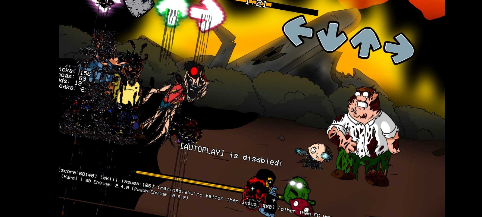 fnf错误化恶搞之家中文版截图4