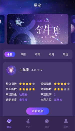 星座表十二星座查询