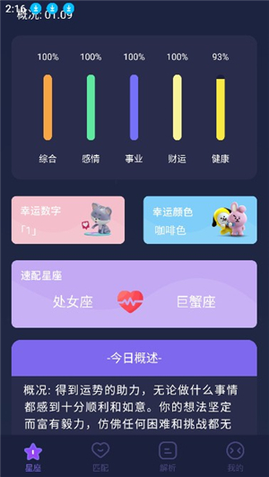 星座运势每日每周每月每年查询