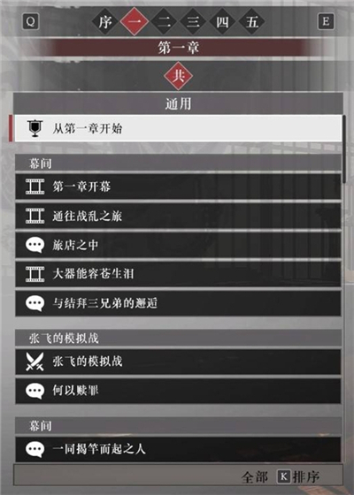 真三国无双起源第一章故事解锁列表