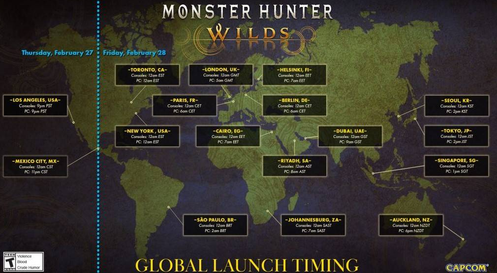 怪物猎人荒野全球解禁时间