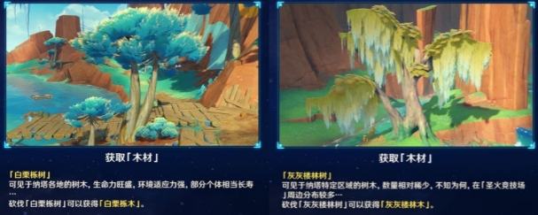 原神尘歌壶纳塔有几种木材