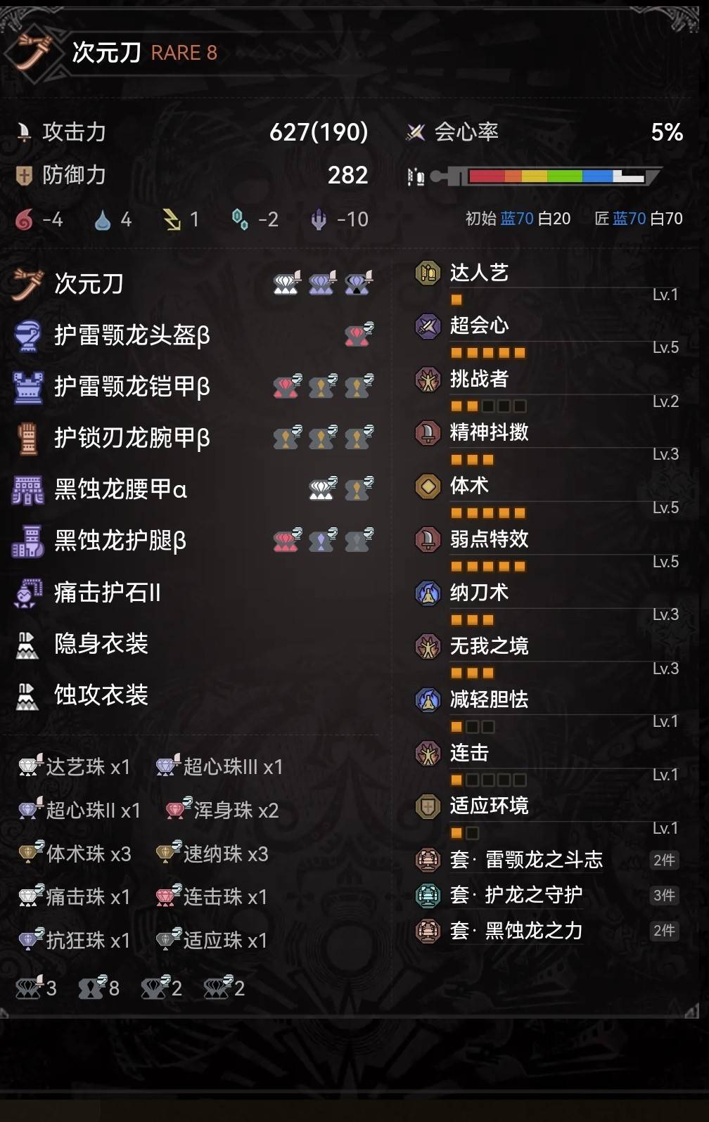 怪物猎人荒野太刀百会配装方案 技能少体术拉满