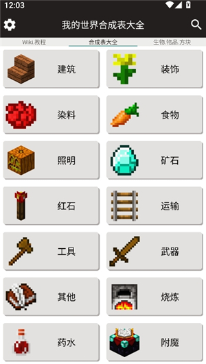 mc合成表大全