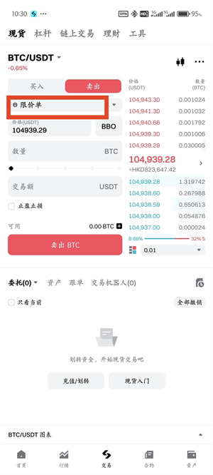 bg交易所卖币流程图（5）