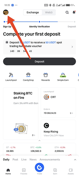 gate交易所设置中文教程图（1）
