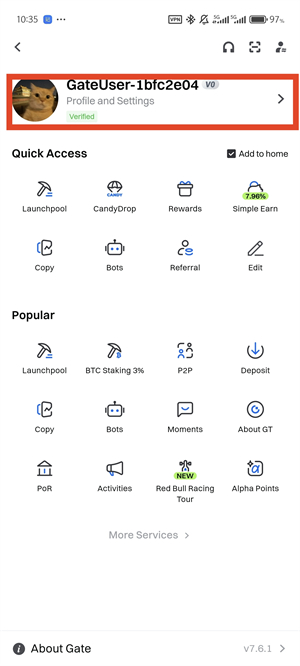 gate交易所设置中文教程图（2）