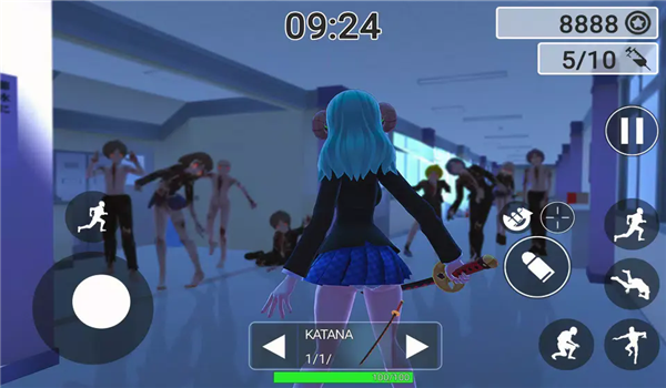 动漫女孩僵尸猎人截图1