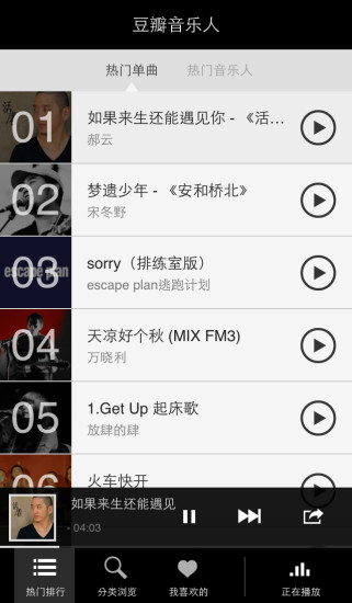 豆瓣音乐人截图1
