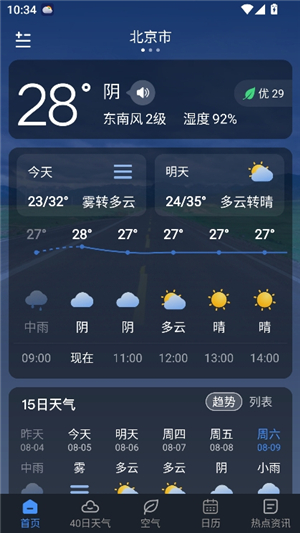阳阳天气预报