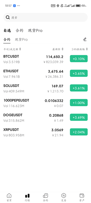 唯客交易所app截图1
