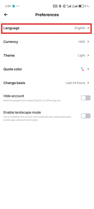 Bitget设置中文教程图（3）
