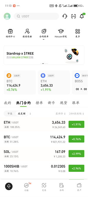 Hotcoin交易所截图1