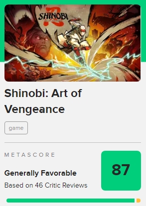 《超级忍 反攻的斩击》M站评分87 均分8分以上