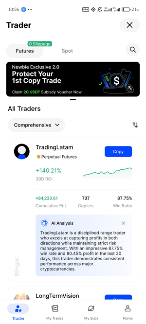 BingX交易平台截图3