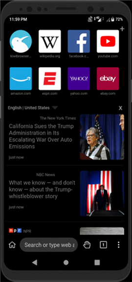 kiwi浏览器手机版(猕猴桃浏览器)