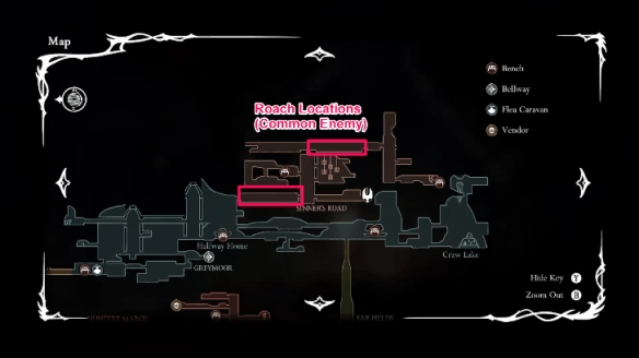 空洞骑士丝之歌泥潭蟑螂在哪里