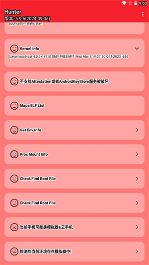 hunter环境检测截图2