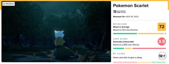 《宝可梦传说ZA》M站评分跌至4.3 惨遭滑铁卢