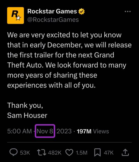 显微镜级预告解读 粉丝发现GTA6预告暗藏新预告片日期