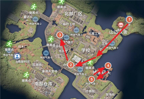 逃离鸭科夫农场镇清图路线