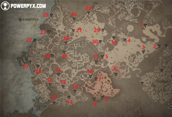 暗黑破坏神4凯基斯坦区域莉莉丝祭坛位置