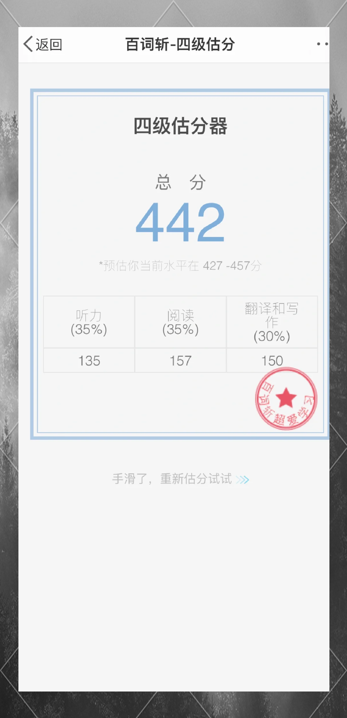 百词斩四级估分工具